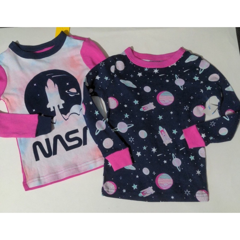 SGI Apparel Group Little Girl Set Of 2 Pajama Tops Size 4T